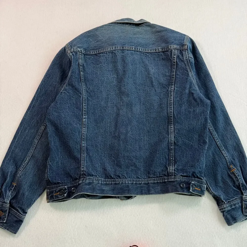 Vintage Dakota by Five Brother Denim Jean Trucker Jacket Dark Wash Made in USA